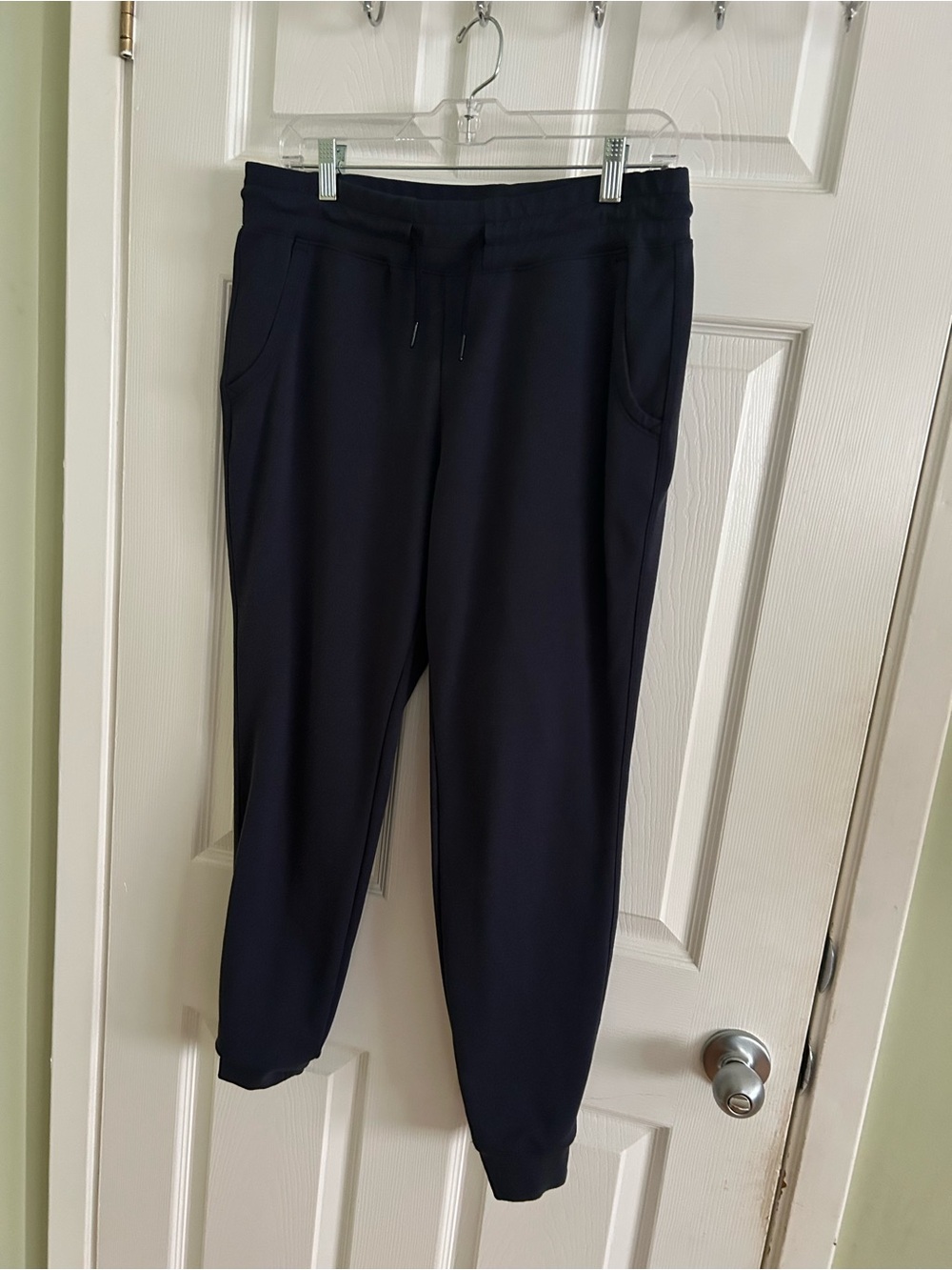 American Giant Navy Drawstring Joggers with Cuffed Ankles sz M